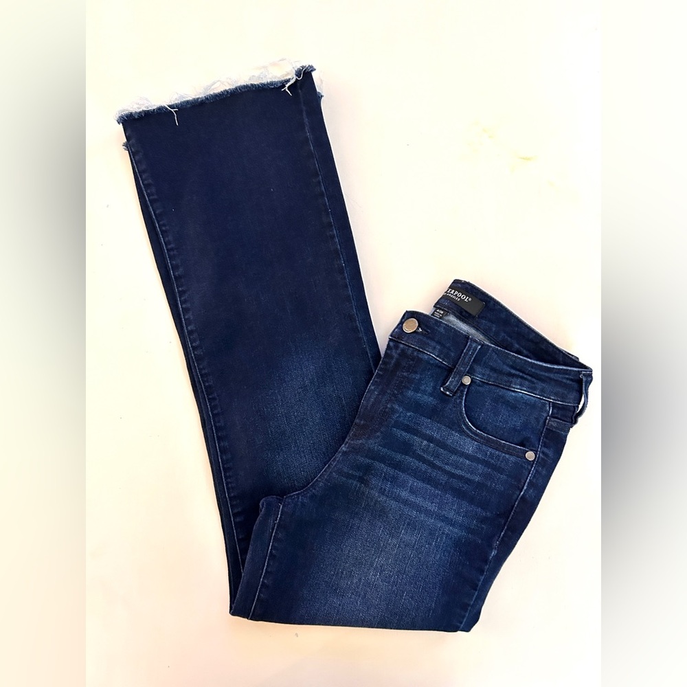 Liverpool Los Angeles Dark Wash Frayed Hem Straight Jeans W28 - Picture 4 of 8